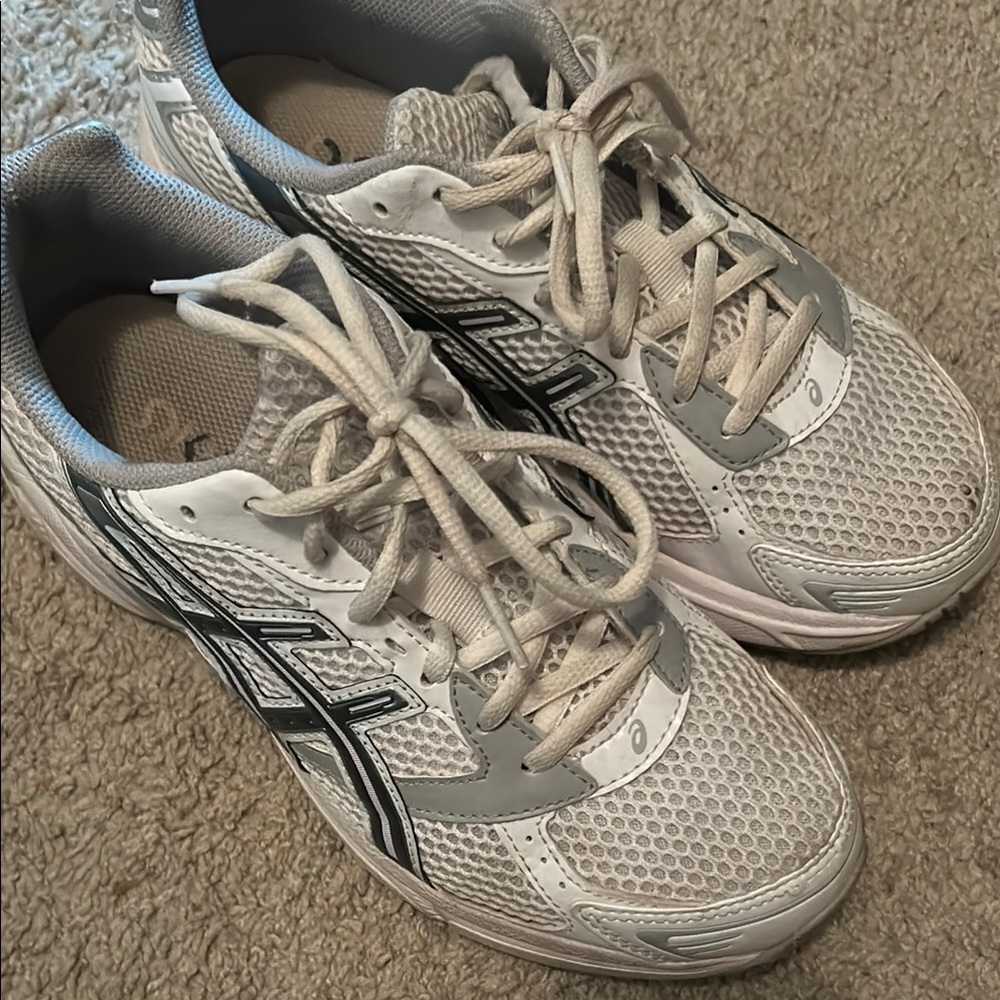 Asics White and Gray Athletic Shoes